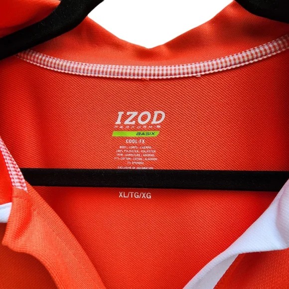 Izod Basix Coral Short Sleeve Golf Shirt Size XL - Picture 5 of 6